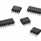 A photo of parts of an integrated circuit.