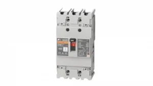 A photo of a molded case circuit breaker.