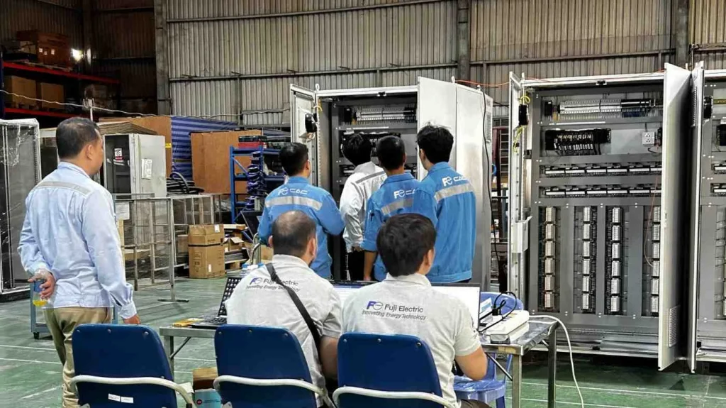 Cement production line automated with PLC and SCADA system in the Philippines.