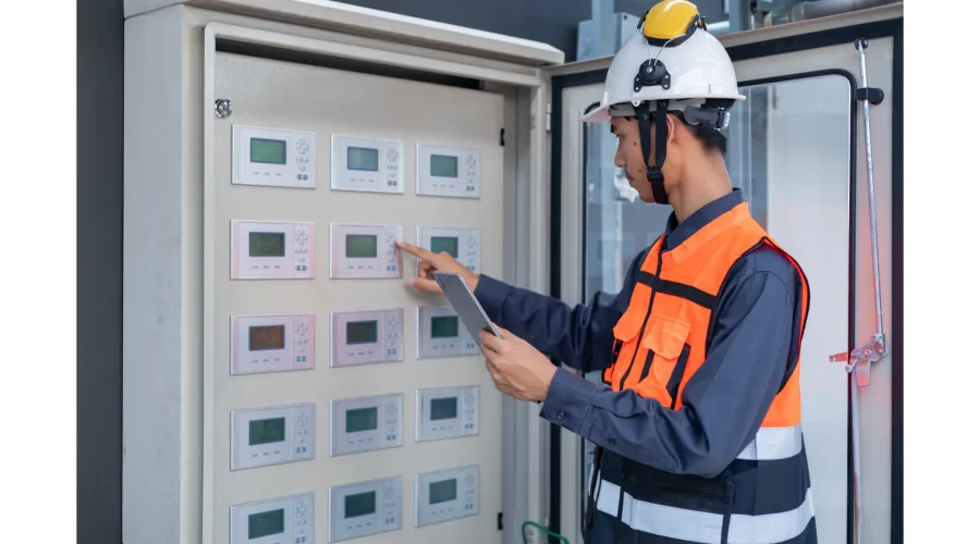 A photo of product diagnosis as part of mvsg protection relay.